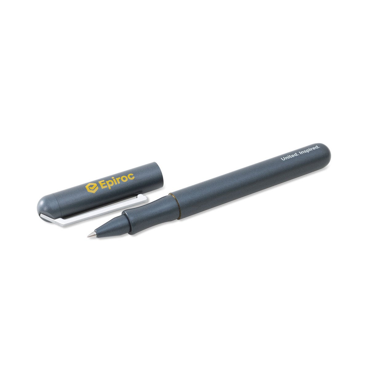 grey pen with yellow epiroc logo