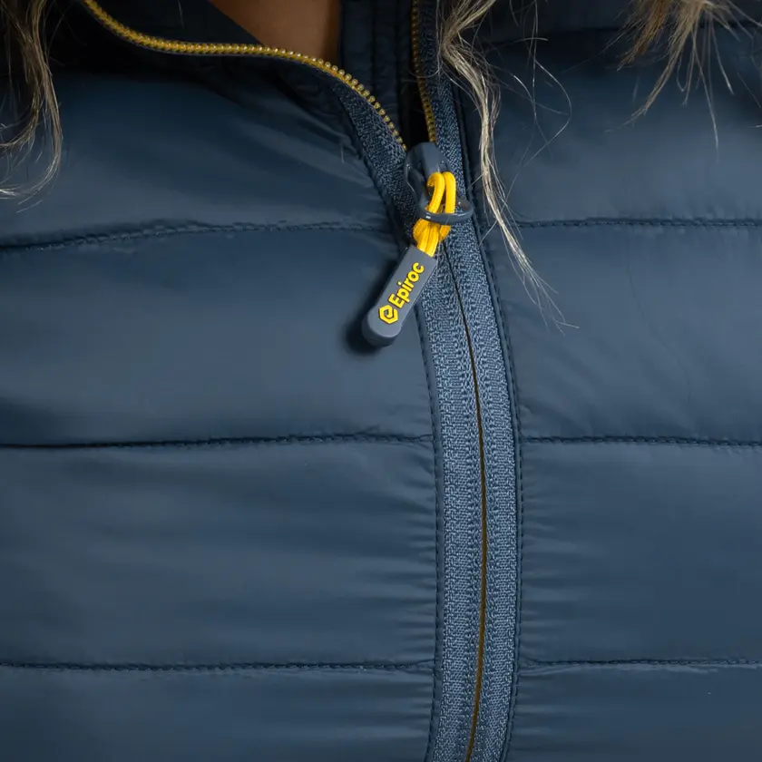 padded jacket with epiroc logo and pocket