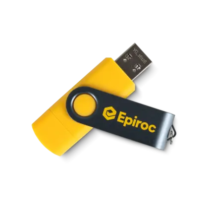 usb stick with epiroc logo