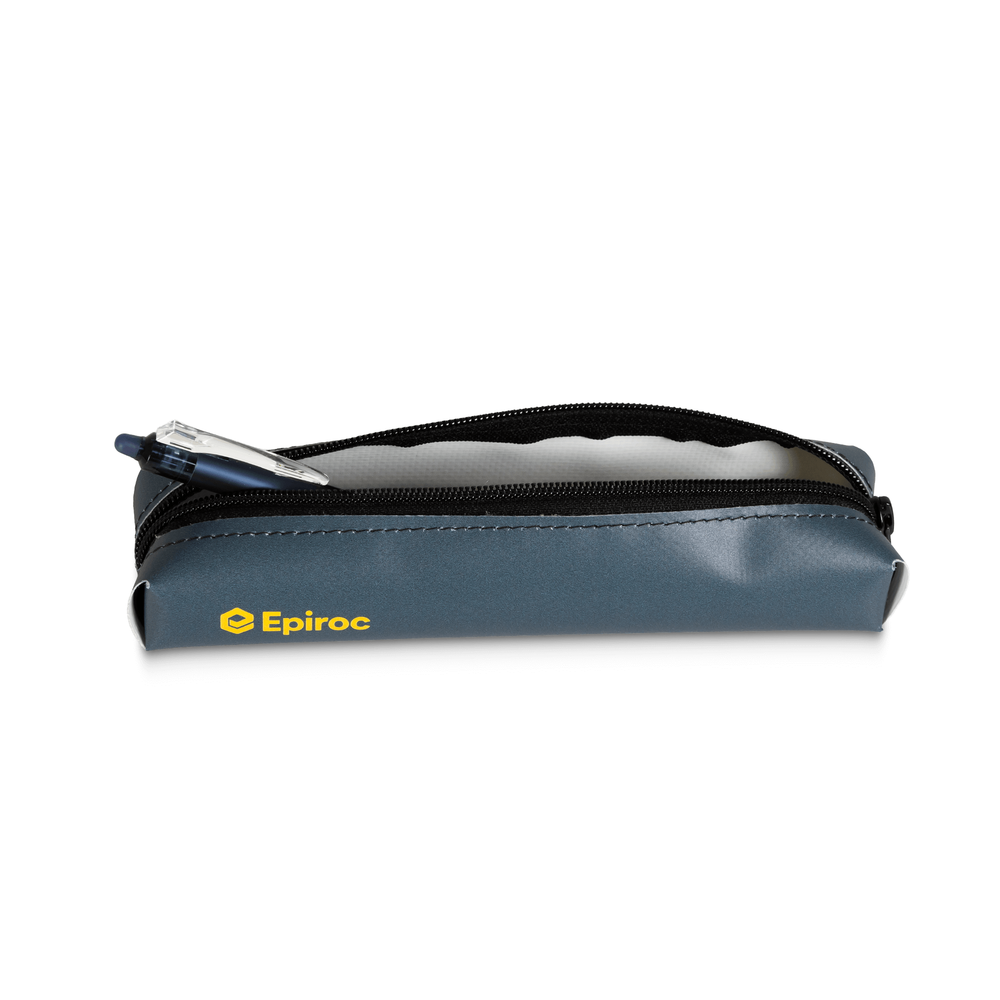 grey pencil holder with epiroc logo