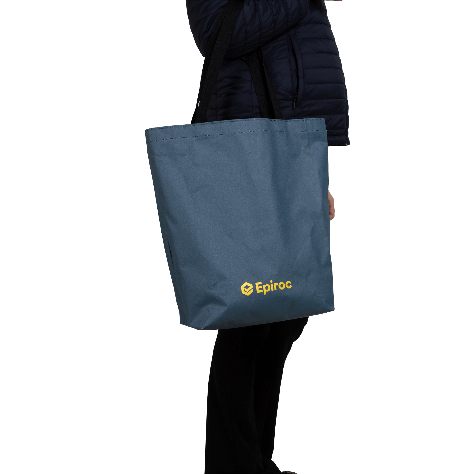 Grey totebag with epiroc logo