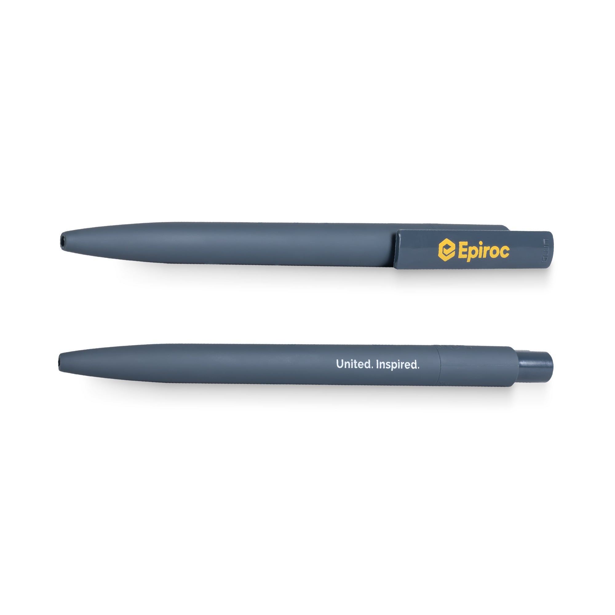 grey pen with yellow epiroc logo