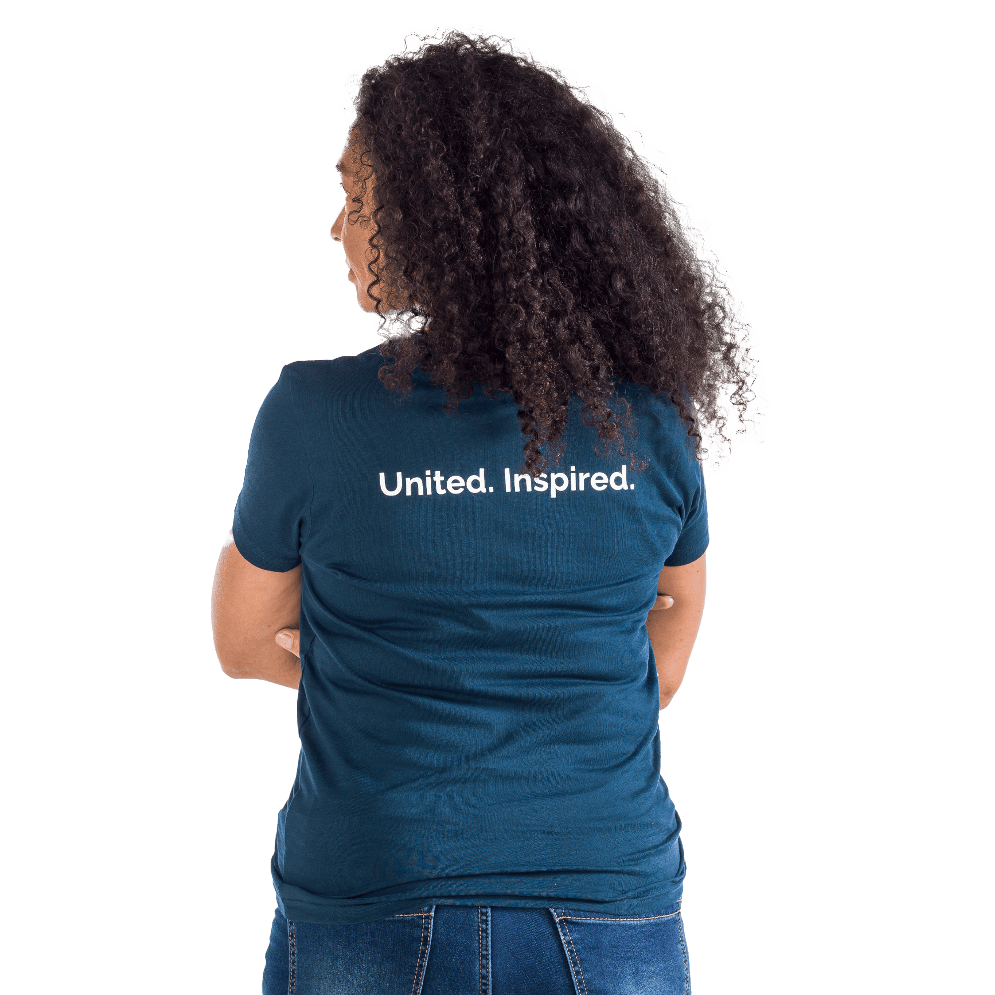 grey tshirt with united inspired on the back