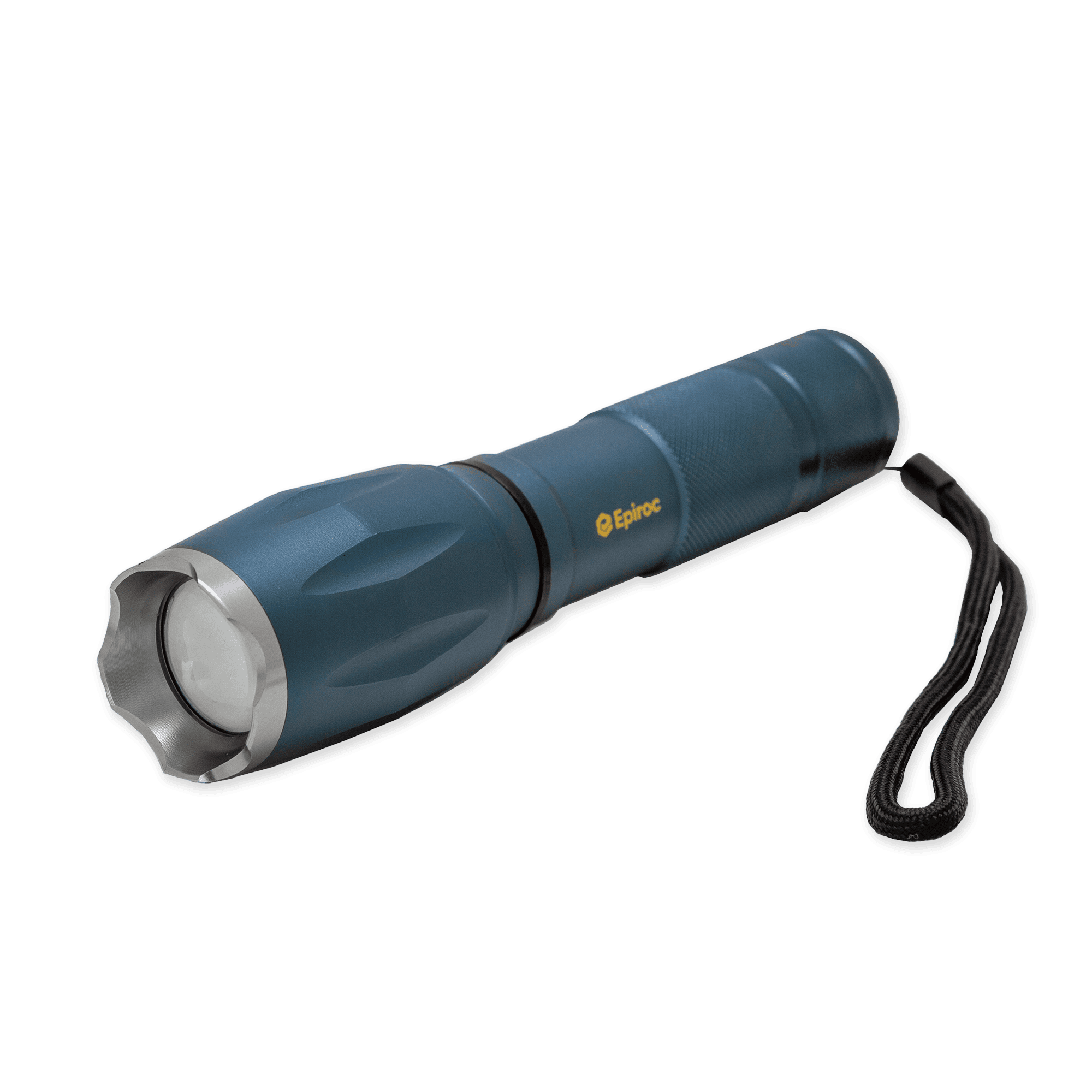 grey flashlight with epiroc logo in yellow
