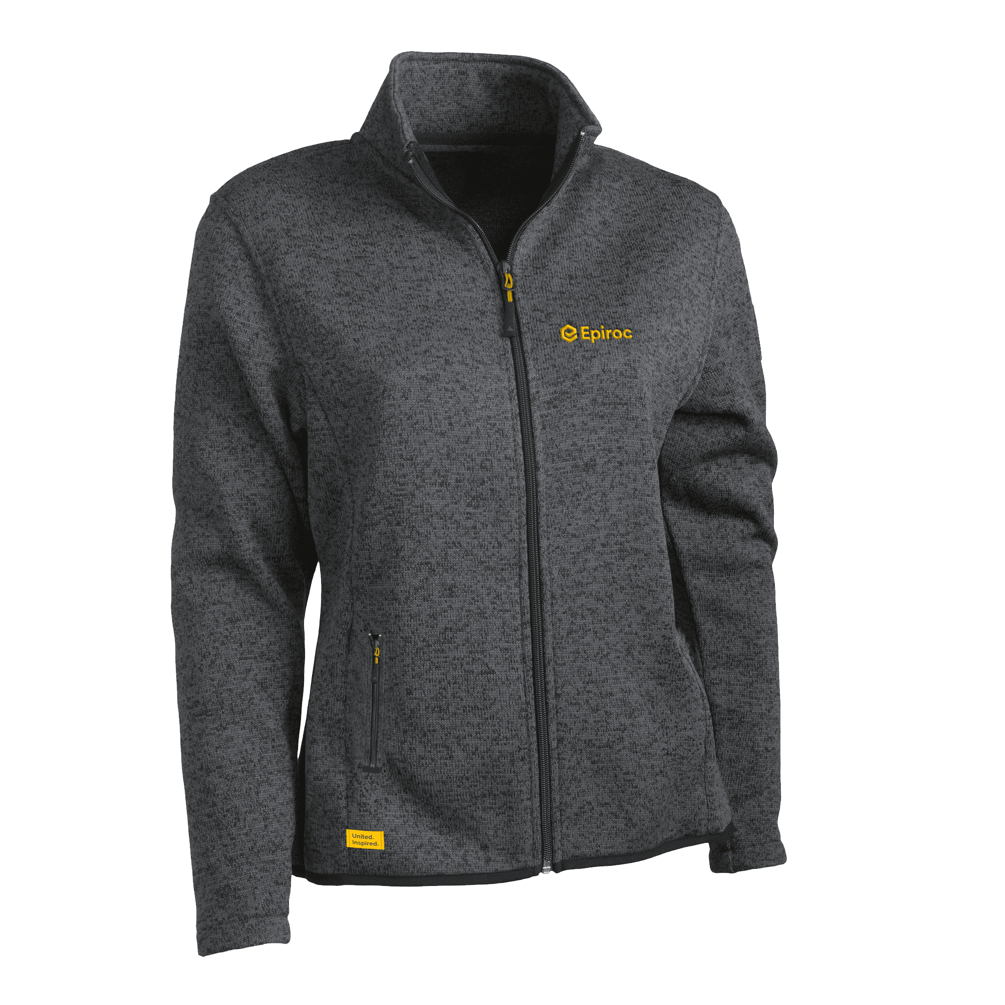 Grey epiroc fleece front