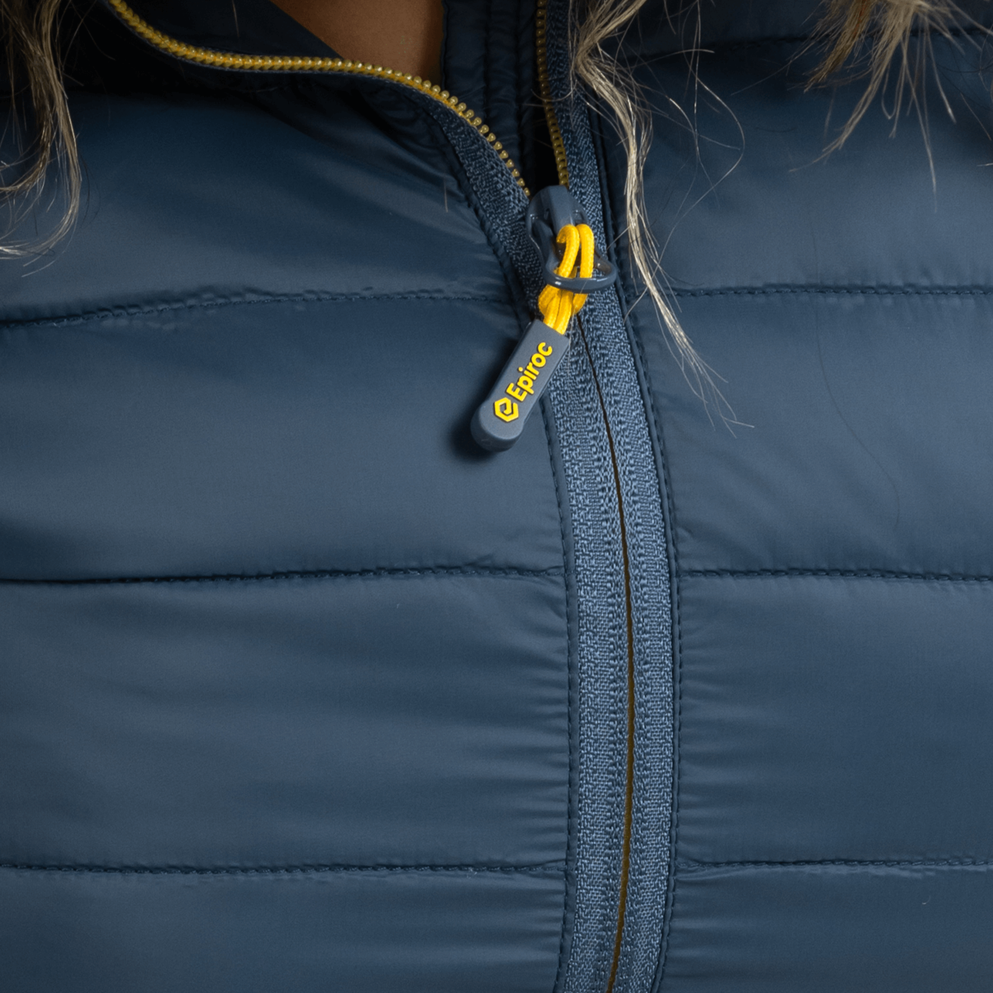 padded jacket with epiroc logo and pocket