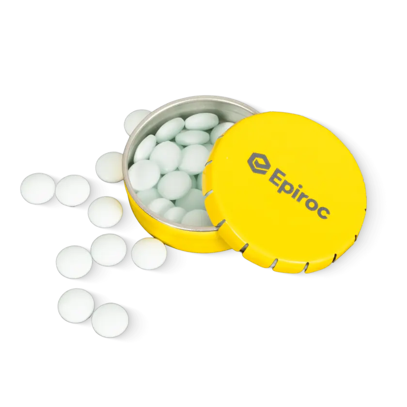 Yellow case mint tablets