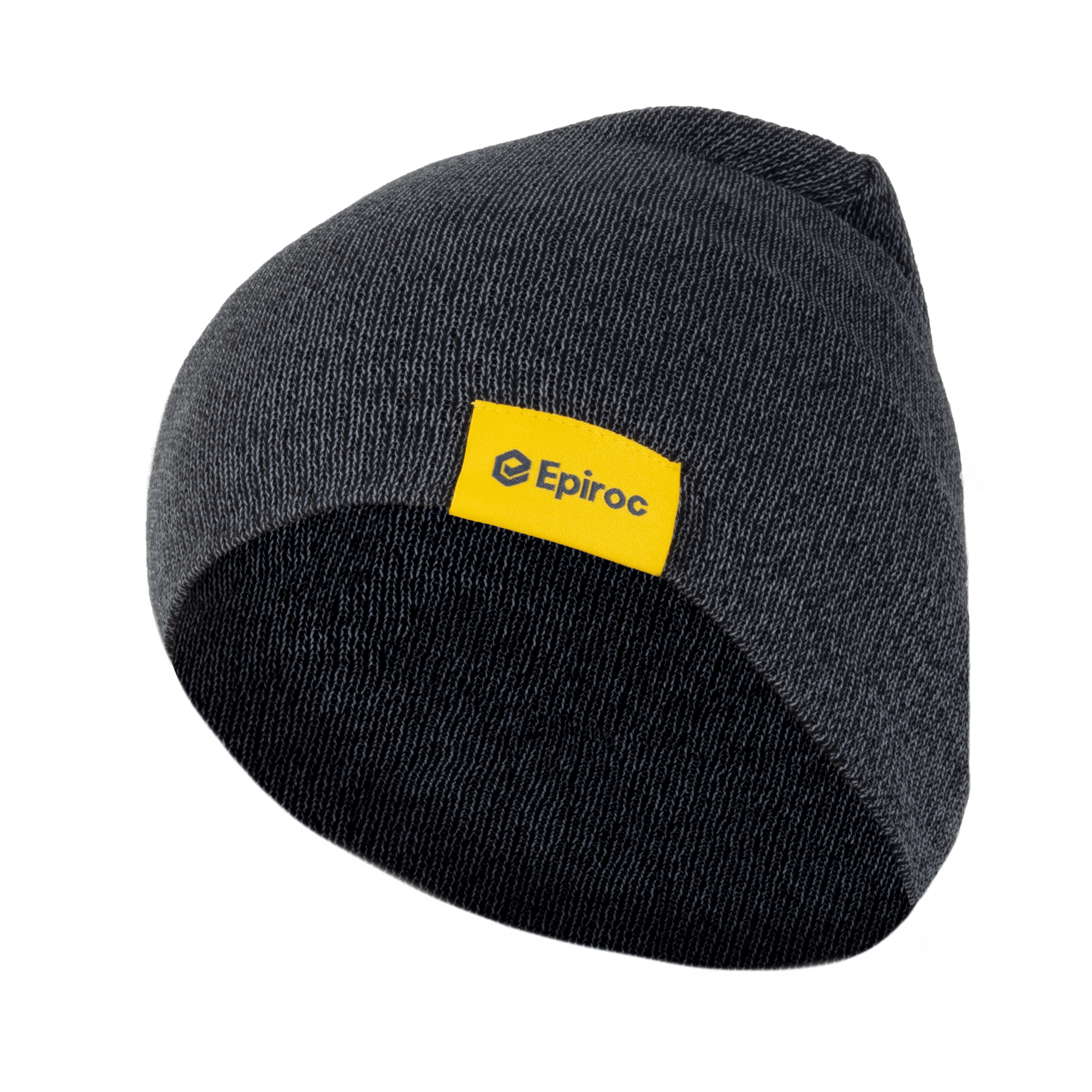 reflective beanie with yellow epiroc patch