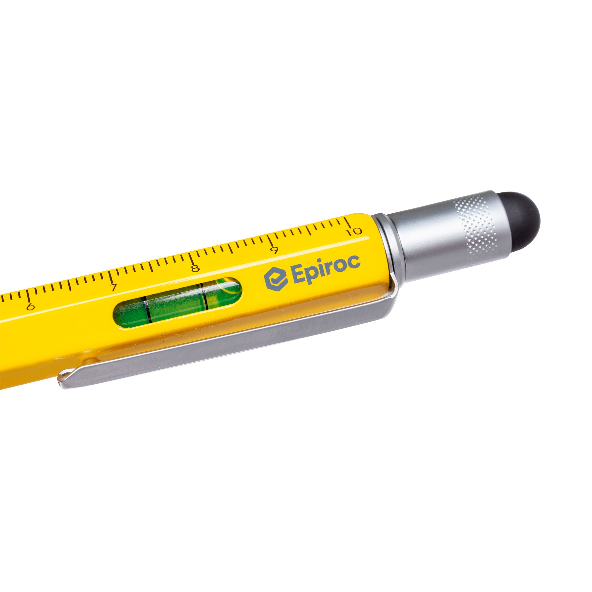 yellow epiroc construction pen water measure