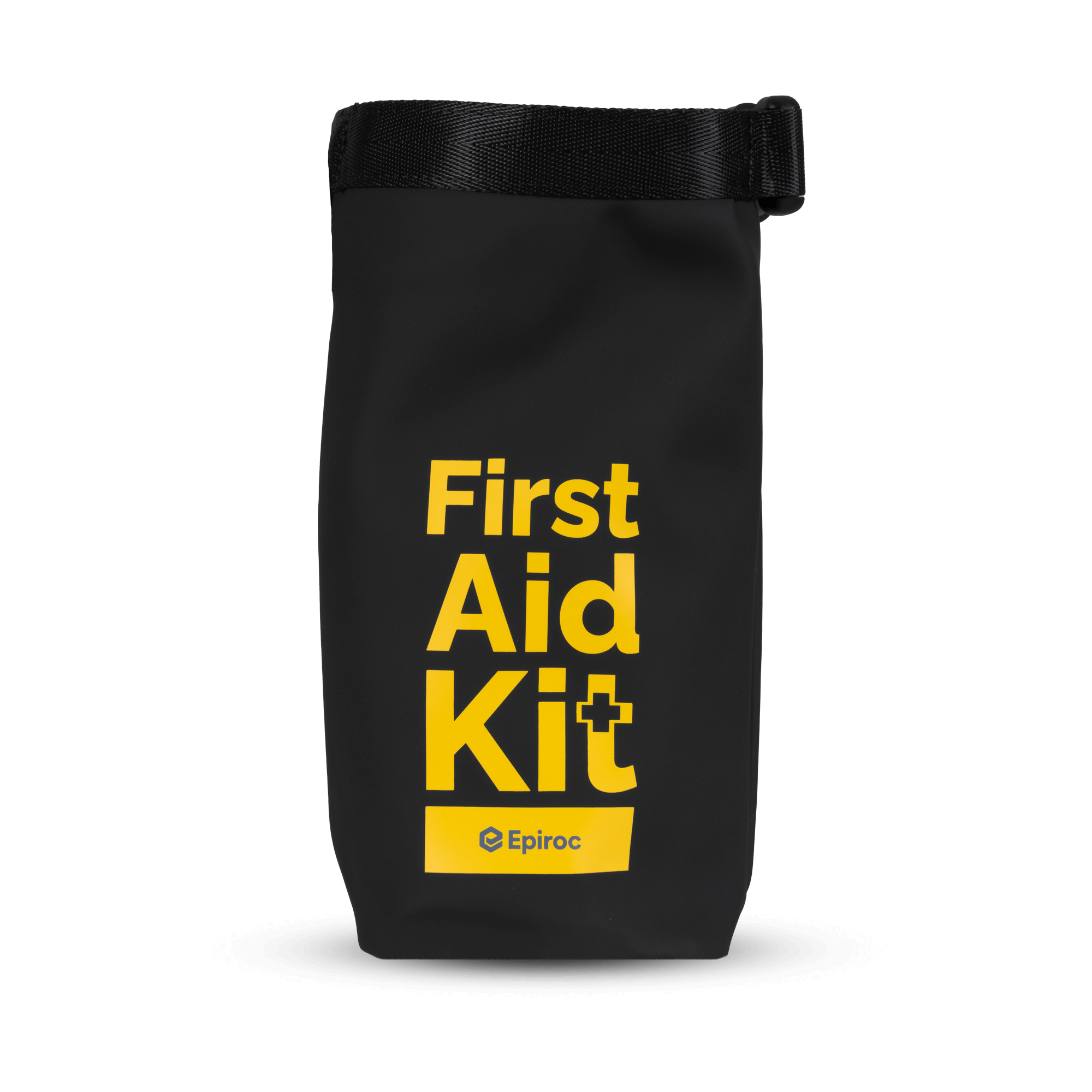 first aid kit in black bag